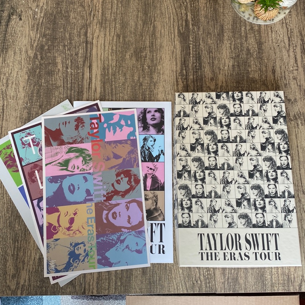 Taylor Swift Eras Tour 3 VIP posters, envelope, and box